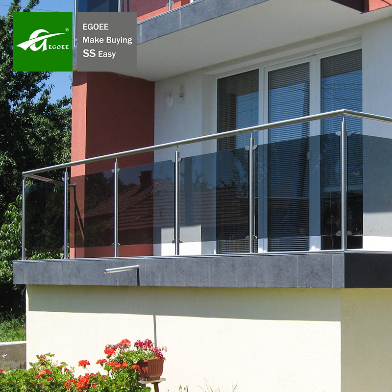 Barandillas de vidrio de acero inoxidable para balcón al aire libre