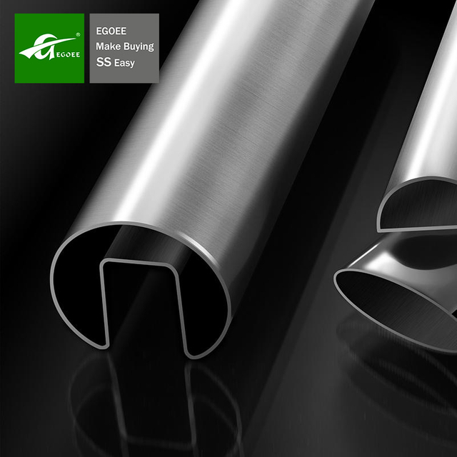 Tubo/tubo decorativo de acero inoxidable con ranura y ranura para sistema de barandillas y pasamanos